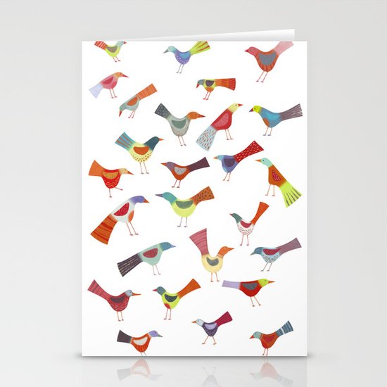 Birds doing bird things Stationery Cards