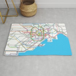 Tokyo Subway map Rug
