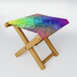 DIAMOND RAINBOW MELT. Folding Stool