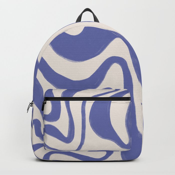 Very Peri Purple Swirl on Creamy White Backpack