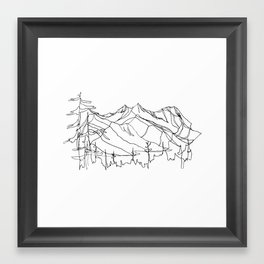 Squamish Summits :: Single Line Framed Art Print