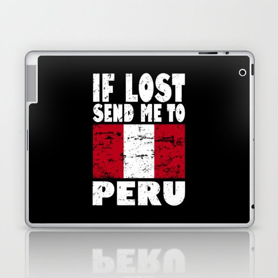 Peru Flag Saying Laptop & iPad Skin
