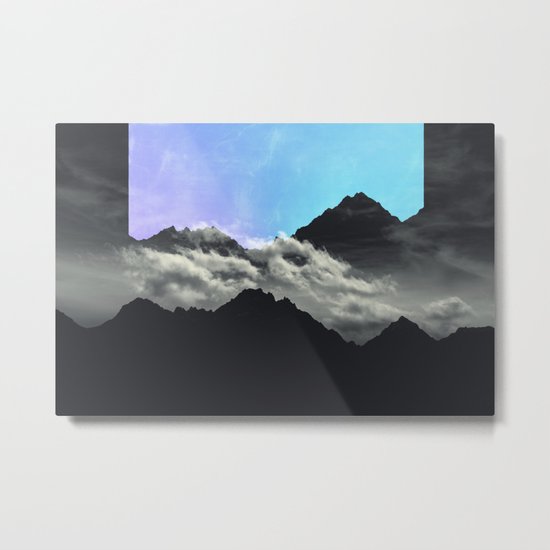 echo mountains Blue Metal Print