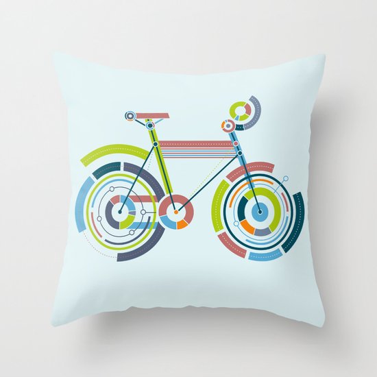 Bicyrcle Throw Pillow