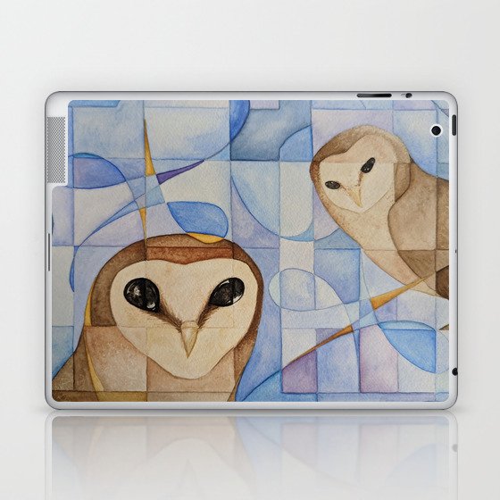 Not What They Seem Owls Geometric Abstract Laptop & iPad Skin