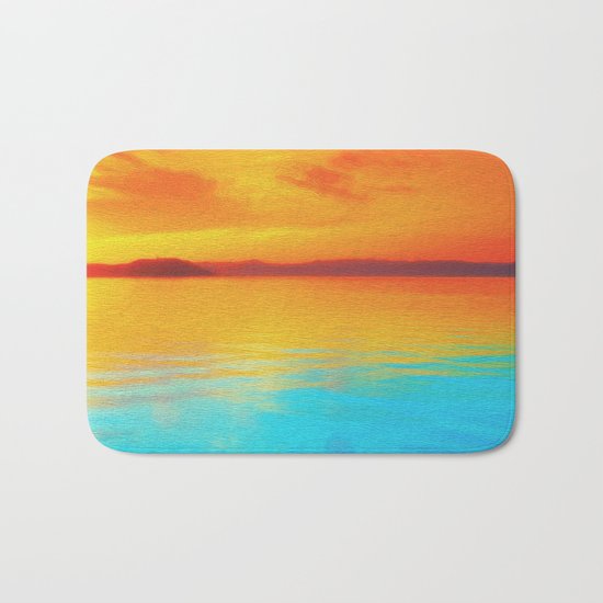 sunset beachh Bath Mat