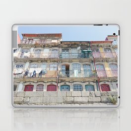 Ribeira picturesque facade, charming Porto, Portugal | Travel Photography Laptop Skin