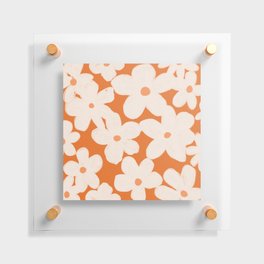 Groovy Eclectic Flowers  Floating Acrylic Print