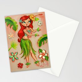 Redhead Hula Dolly Stationery Card