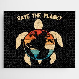 Save The Planet Earth Turtle Jigsaw Puzzle