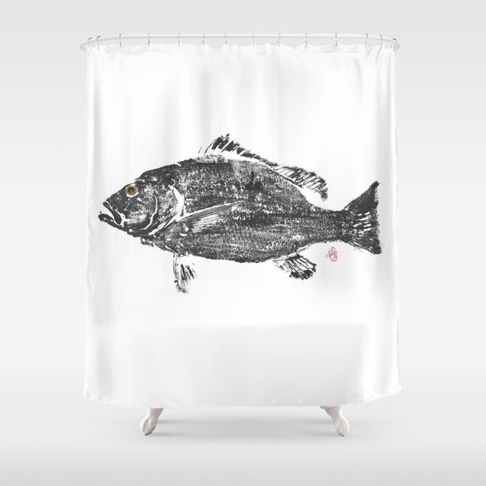 Snapper Shower Curtain By Andrewclay Society6