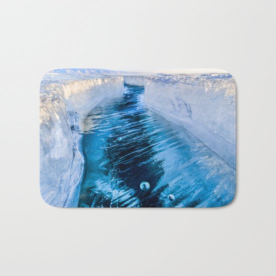 The crack of Baikal ice Bath Mat