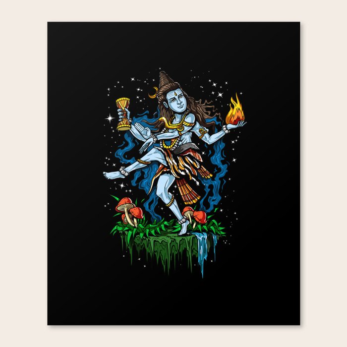 Lord Shiva Dancing Nataraja Hindu God Canvas Print By Teecave