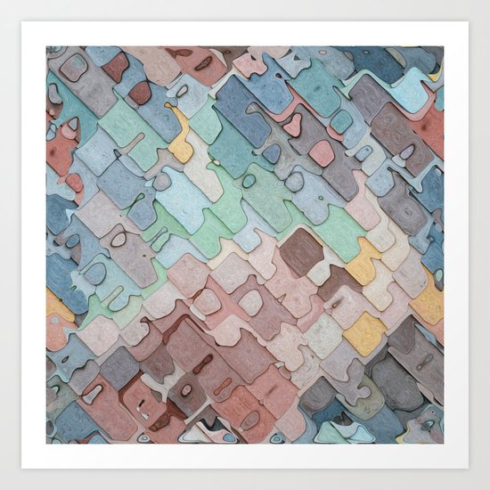 Colorful Layers Pattern Art Print
