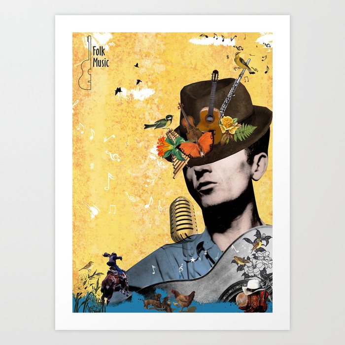 Folk and country music Art Print