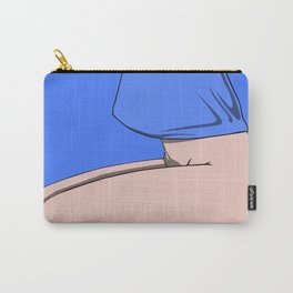 Timidity Carry-All Pouch | Graphic, Woman, Pantsless, Shirt, Art, Blue, Design, Illustration, Legs, Graphicdesign 
