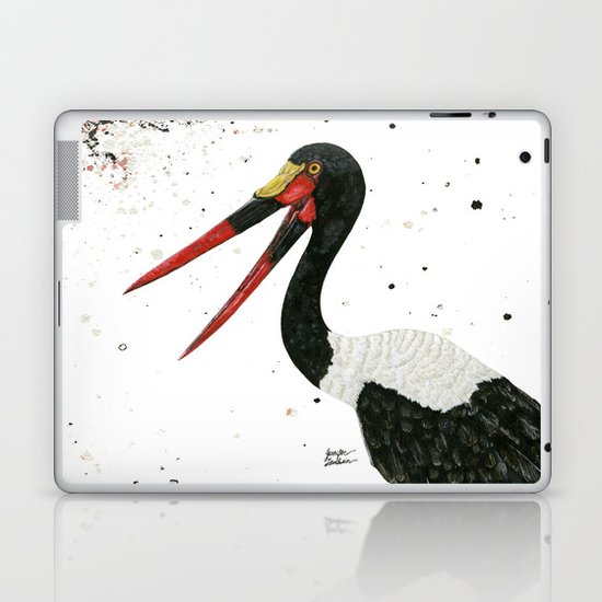Saddle-billed Stork Quinn Laptop & iPad Skin