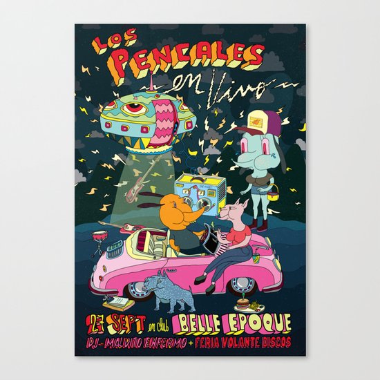LOS PENCALES EN VIVO!!! Canvas Print