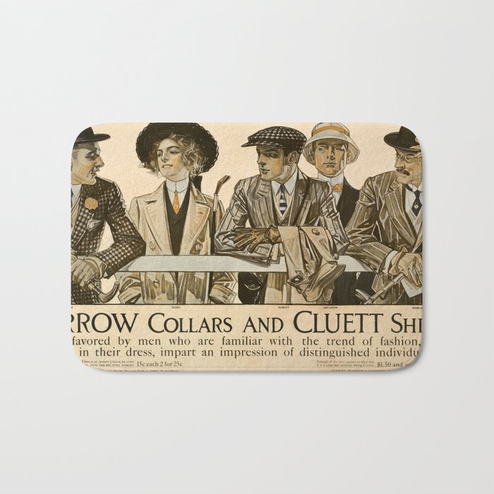 Arrow Collars and Cluett Shirts, 1911 by Joseph Christian Leyendecker Bath Mat