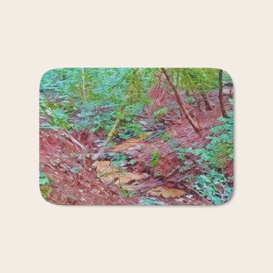 Abstract Forest Bath Mat