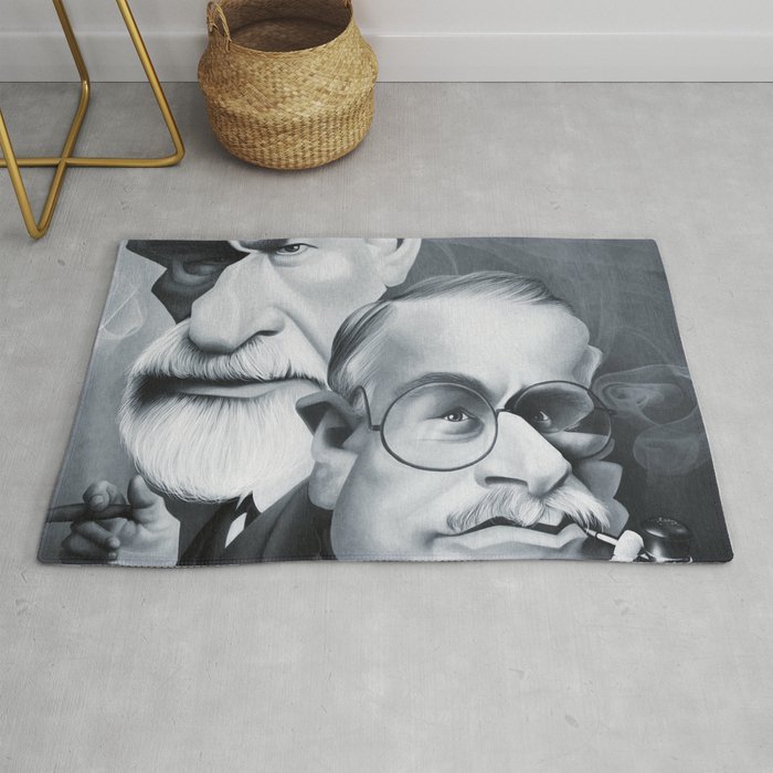 Sigmund Freud and Carl Jung Rug