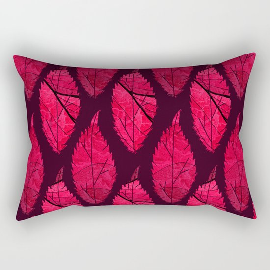 Red velvet leaves Rectangular Pillow