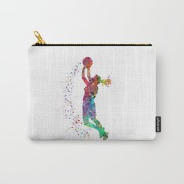 Basketball Girl Player Sports Art Print Carry-All Pouch