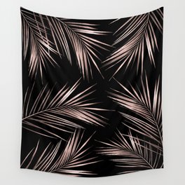 Rose Gold Palm Leaves 2 Wall Tapestry