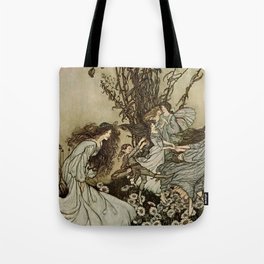 “Dancing With the Fairies” by Arthur Rackham Tote Bag