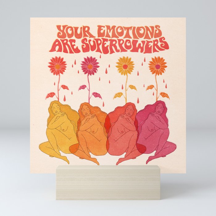 YOUR EMOTIONS ARE SUPERPOWERS Mini Art Print