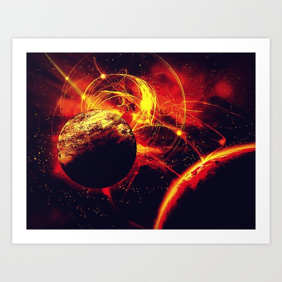 Space is on Fire Art Print