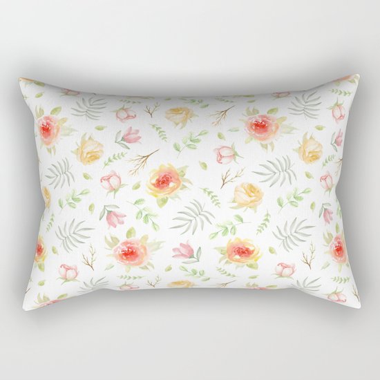 Vintage pattern. Roses Rectangular Pillow