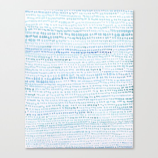 BLUE/GREEN DOTTED PATTERN Canvas Print