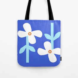 Two White Flowers Tote Bag