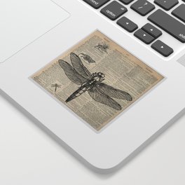 Vintage Dragonfly Sketch  Sticker
