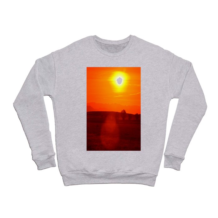 Orange Sunspots Crewneck Sweatshirt
