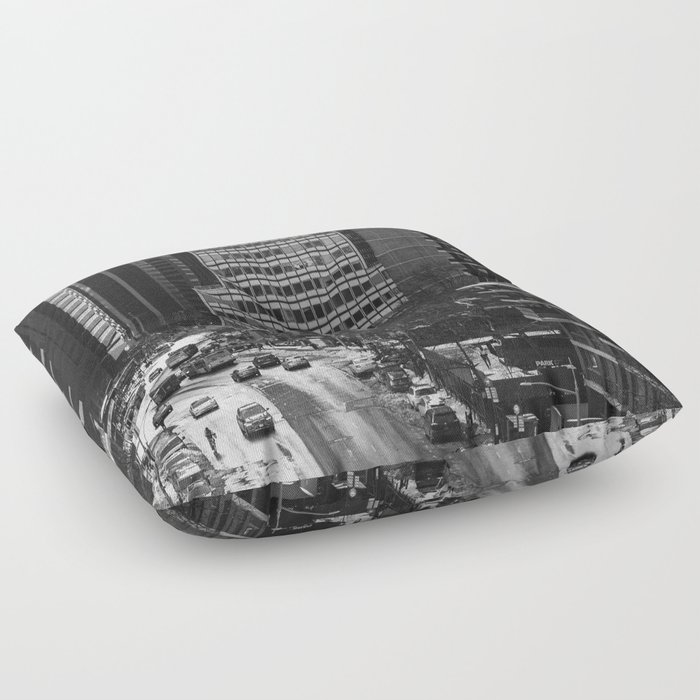 New York City | Black and White Street Views | Travel Photography Floor Pillow