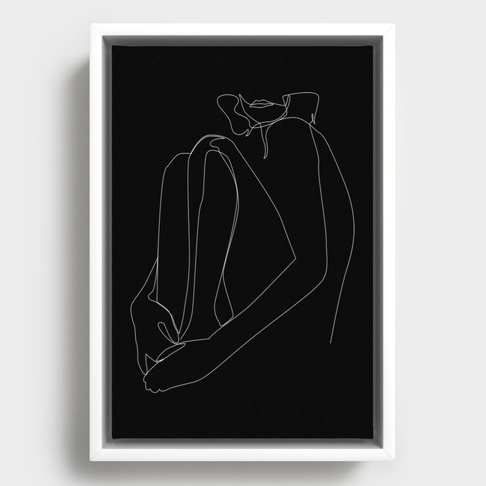 sacrament - black Framed Canvas