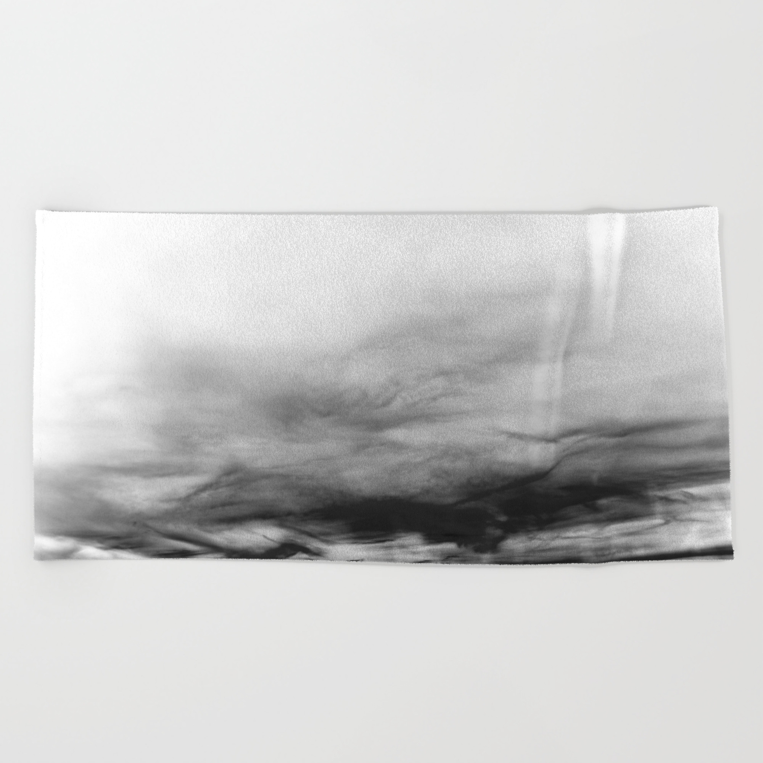 White Black Touching 1 Abstract Decor Art Society6 Beach