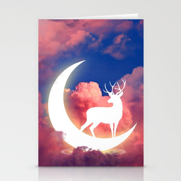 Moonlight Deer Stationery Cards