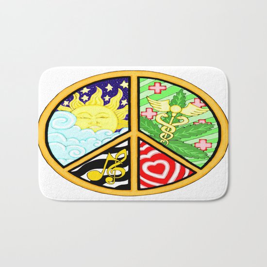 Peace Mandala Bath Mat