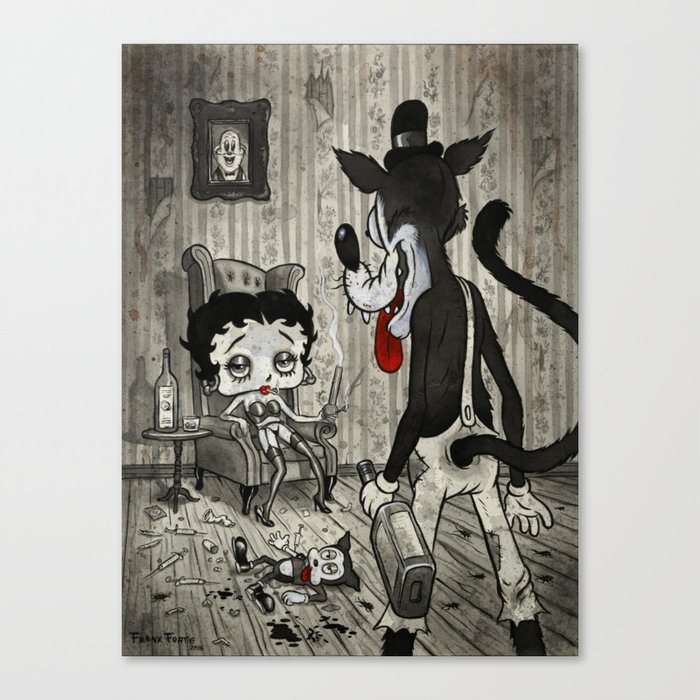 BETTY AND THE WOLF Canvas Print