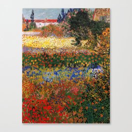 Garden in Bloom, Arles, Vincent van Gogh Canvas Print