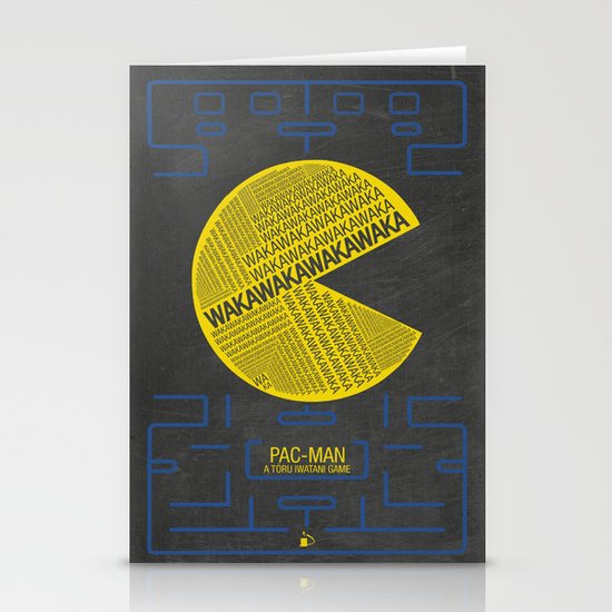 Pac-Man Typography Stationery Cards