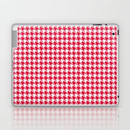 PreppyPatterns™ - Modern Houndstooth - white and cherry red Laptop & iPad Skin
