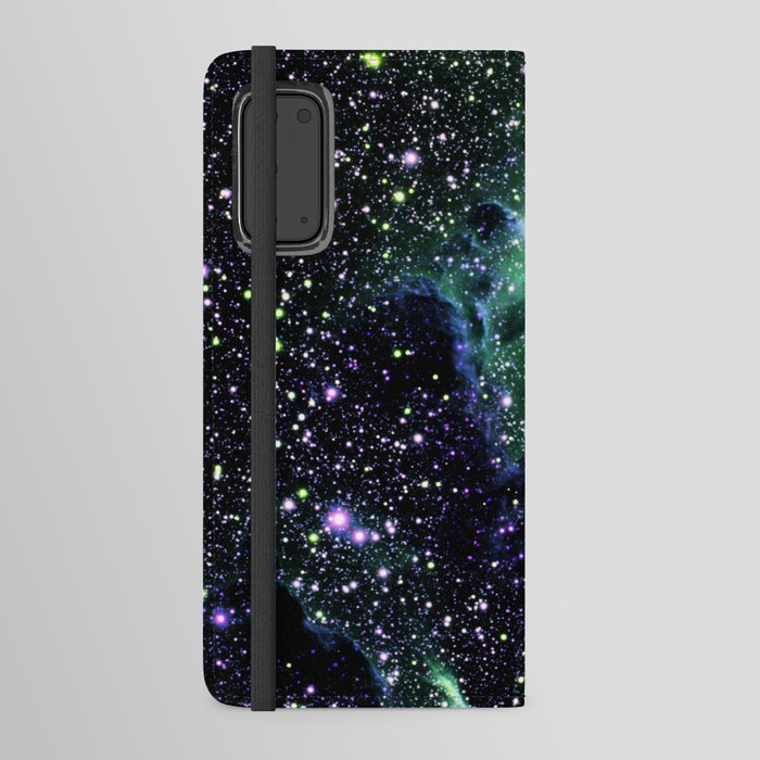 Eagle Nebula Pillars of Creation Dark : Purple Teal Green Android Wallet Case