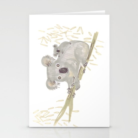 Koala & baby Stationery Cards