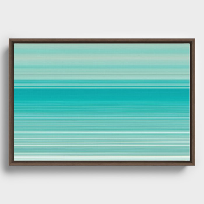 clear sea gradient Framed Canvas