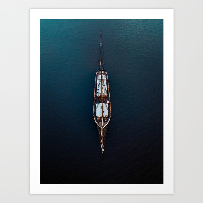 Sailing Ship in the Ocean Art Print