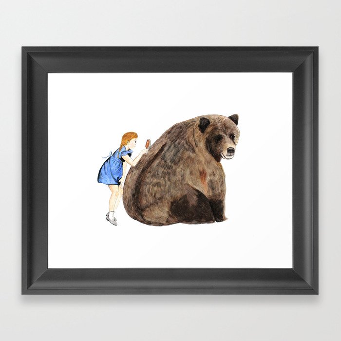 Grizzly Girl Framed Art Print